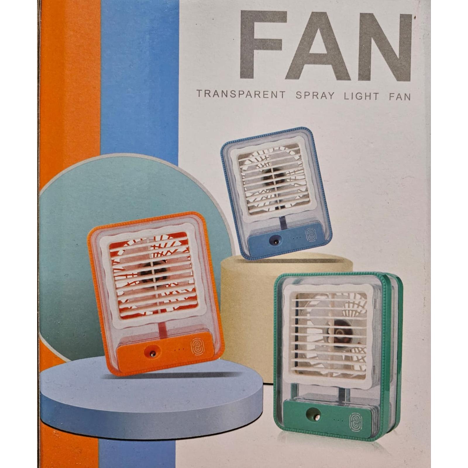 Kipas Angin Portable Charging, Nano Spray dan Lampu Transparant