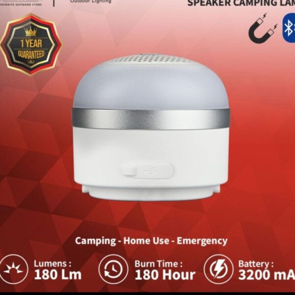 Lampu Tenda Sunrei CC-Music SE Camping Lamp 180 Lumens With Speaker